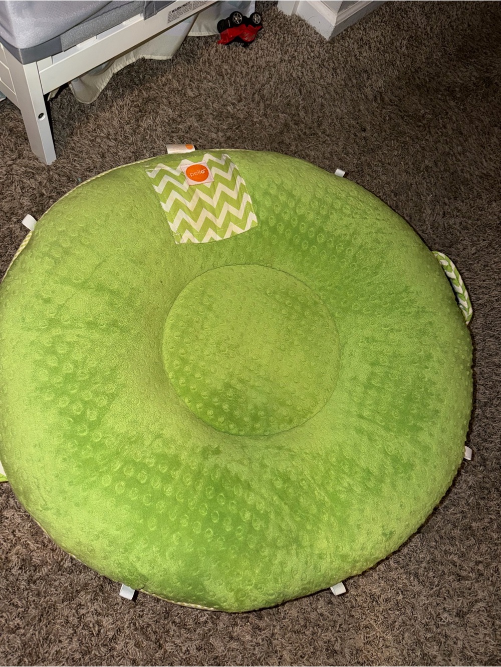 Infant Lounger Nest - Green Plush Support Pillow